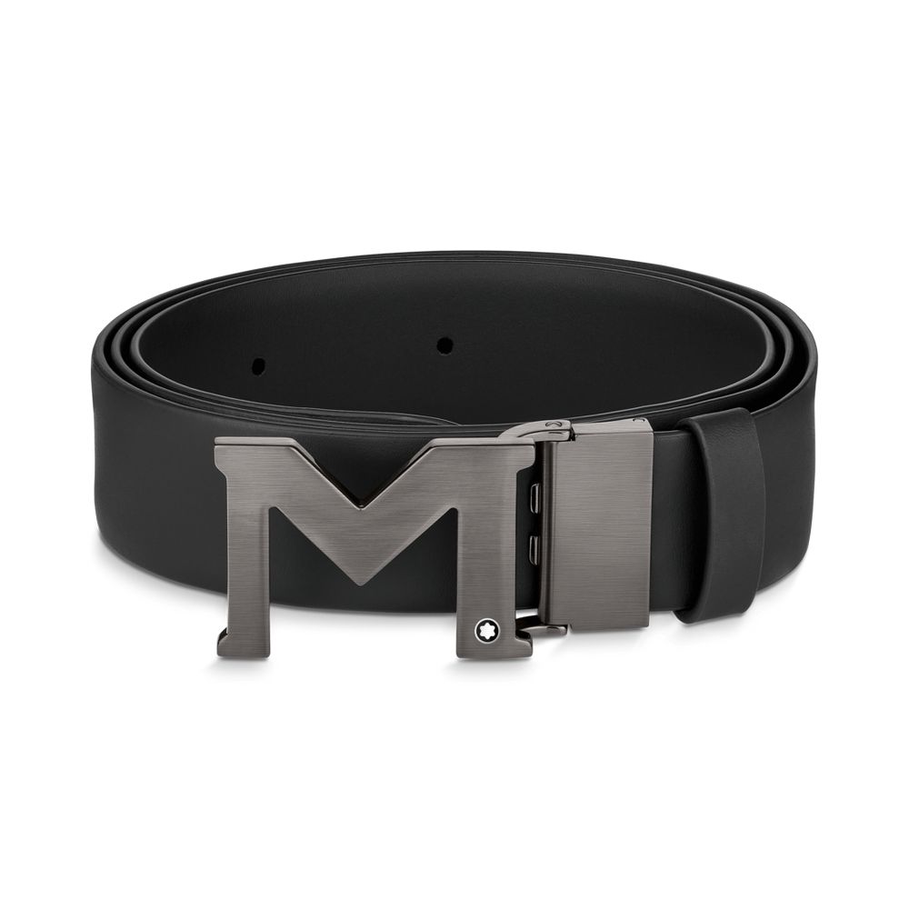 Montblanc Gürtel mit M-Schließe in Finish mattem mm schwarz 35
